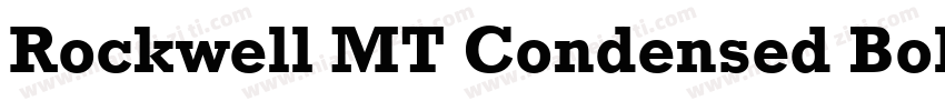 Rockwell MT Condensed Bold字体转换